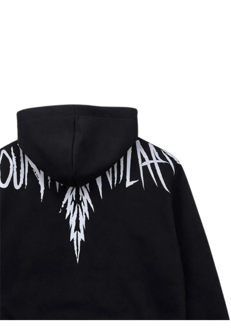 Black cotton sweatshirt for children MARCELO BURLON | BZH023NERO